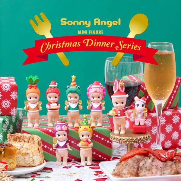 Sonny Angel Collectable Mini Cherub Figurines Christmas Dinner Series Blind Box