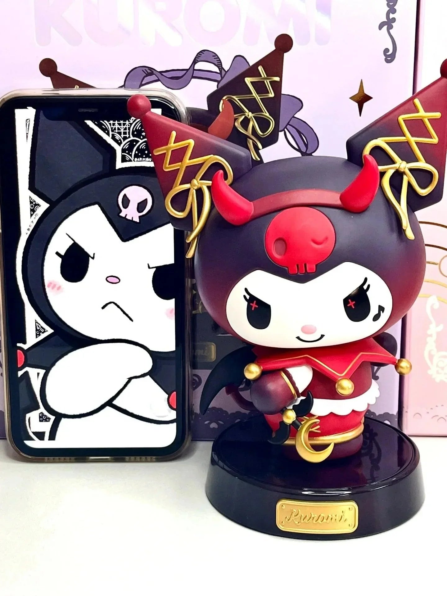 Kuromi Demon and My Melody Angel Figure