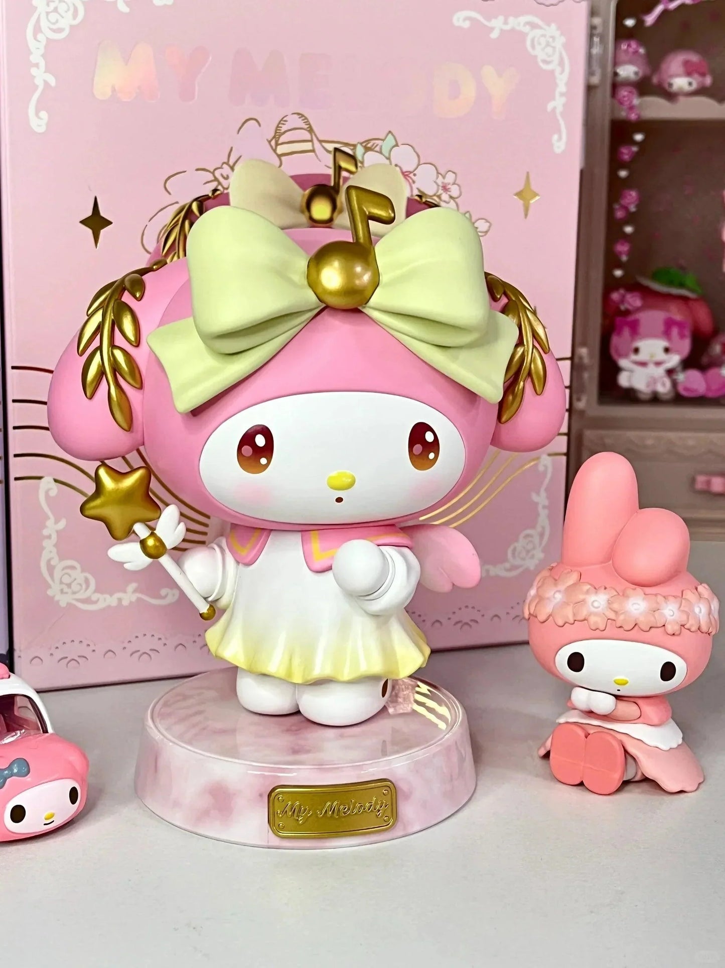 Kuromi Demon and My Melody Angel Figure