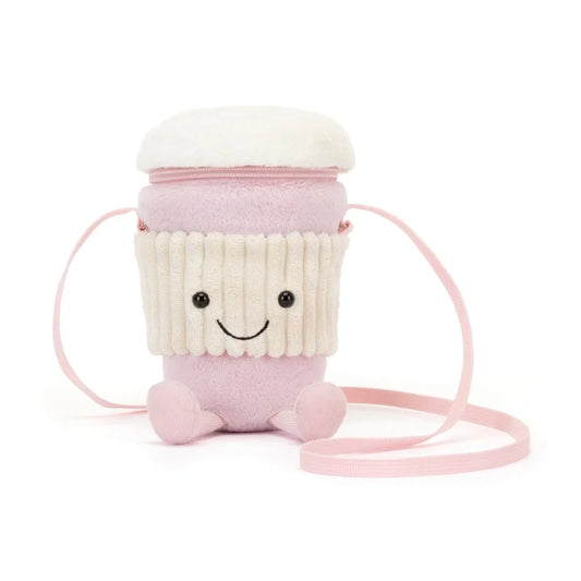 Jellycat Amuseables Coffee-To-Go Pink Bag