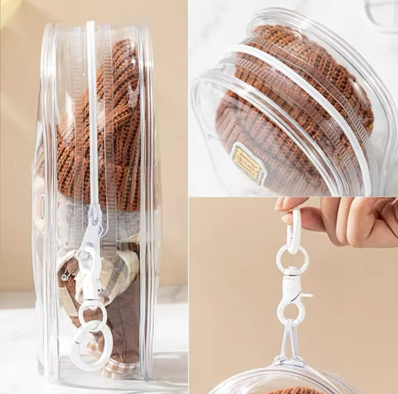 Clear storage case for Labubu/Vinyl Plush Dolls